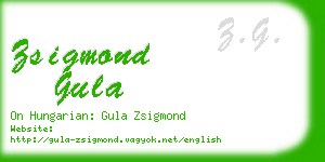 zsigmond gula business card